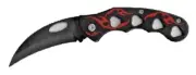 7cm Karambit Blade Lock Knife Folding Black Red Camping Hiking Survival Fishing