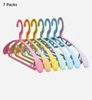 Joybos® Non-Slip Plastic Space Saving Hangers in Rainbow Colors F126 7 PACKS