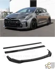 For 23-24 GR Corolla | GR Package Glossy Black Front Lip Splitter & Side Skirts