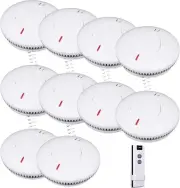 WIRELESS INTERCONNECTED PHOTOELECTRIC Fire Alarms Smoke Detector 10y Battery