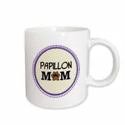 3dRose Papillon Dog Mom - Doggie mama by breed - paw print mum love - doggy love
