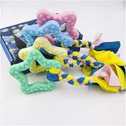 Dog Toys Pet Molar Tooth Cleaner Brushing Stick trainging Dog Chew Toy Dogs Toothbrush Doggy Puppy Dental Care Dog Pet Puppies cleaning expends energy grinding teeth (Color : Random Color-2)
