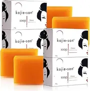 Kojie San Skin and Body Soap – Original Kojic Acid, Dark Spot Remover Soap Bar with Coconut & Tea Tree Oil – 65g x 4 Bars