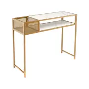 Costway 2-tier Console Table Display Shelf White