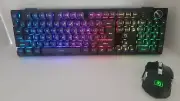 Gaming Keyboard And Mouse combo MAMBA RGB Backlighting 16 SETTINGS QWERTY