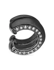 [SALLY SKOUFIS] Luna Alchemy Diamonds Ear Cuff in Black Rhodium