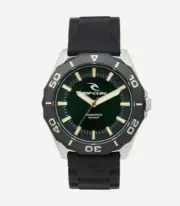 Rip Curl Mens DVR CLASSIC RUBBER SURF Waterproof WATCH New - A2977 Emerald