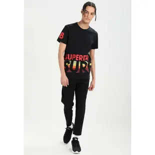 跩狗嚴選 極度乾燥 Superdry T-Shirt 黑色 純棉短袖 上衣 T恤 雙面 Logo 衝浪彩虹 HZ