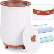 Towel Warmer Bucket, 23L Large Hot Towel Bucket for Bathroom Spa, Wood Handle, 3