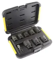 Dewalt SOCKET SET DT7507R-GB 9Pcs 10-27mm Metric 1/2" Square Drive, Alloy Steel