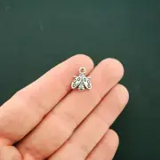 BULK 50 Ladybug Charms Antique Silver Tone Adorable - SC6479