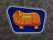 Golden Fleece 'Duo' Ram vinyl sticker for petrol bowser / pump (LARGE)