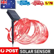 Christmas Solar LED Night Lights Fairy String Lights Rope Strip Outdoor Garden
