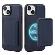 ZUSLAB for Apple iPhone 15 Case Magnetic Detachable Card Holder Wallet Shockproof Heavy Duty Protective Cover (2023) - Blue
