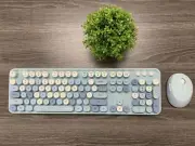 Mofii Colorful Computer Wireless Keyboard Mouse Combos, PC/Laptop/Mac