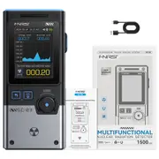 FNIRSI GC-03 Multifunctional Radiation Detector, 3-in-1 E-field/Magnetic/Nuclear Detection with High-Precision GM Tube, Black