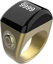 KEWAYO 20mm Smart Tasbih Zikr Ring Smart Ring Counterwith OLED Display, Tasbih Counter, 5 Prayer Time Vibration Remind, Wearable Technology, Waterproof, USB Rechargeable