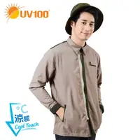 在飛比找蝦皮商城優惠-【UV100】 防曬 抗UV-涼感拉鍊式襯衫-男(BD200