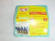 NOS Vtg Pkg of 5 Mighty Mite Tiny Screw In Replacement Lamps Bulbs BLUE NIP