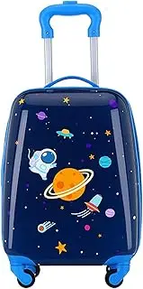 [PLMKO] 18 Inches Boy Girl Cartoon Suitcase, Children's Luggage, Lightweight Hard Shell Travel Trolley Case with 4 Universal Wheels