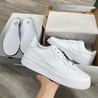 在飛比找蝦皮購物優惠-Af1 Air Force 1 厚底運動鞋全白帶增高鞋墊男女