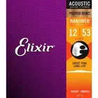 Elixir Phosphor Bronze Light Acoustic Guitar Strings with Nanoweb Coating .012-.