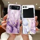 Phone Case For Samsung Galaxy Z Flip6 Flip5 Flip4 3 Shockproof Marble Soft Cover