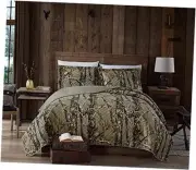 Salem 2-Piece Cabin Lodge Forest Woods Pre-Washed Quilt Set - Nature Camo