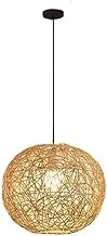 TONFON Boho Style Chandelier Rattan Woven Lamp Shade Pendant Light Bamboo Basket Indoor Handwoven Hanging Light for Kitchen Island Entryway Dining Room Study Room Living Room Bedroom Bar(50cm)