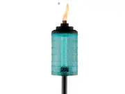 TIKI Blue Glass 65in. Carnival Garden Torch 1 pc Burns 12hrs