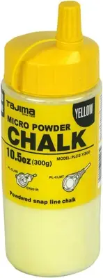 Micro Chalk - Yellow 10.5 Oz (300G) Ultra-Fine Snap-Line Chalk with Durable Bott