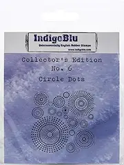 Collectors Edition Cling Mounted Stamp 2"X2"-#6 Circle Dots