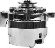 AP02 220A 12V Chrome Alternator 1 Wire，Compatible With Chevy GM BBC SBC 305 350 396 454 1985-1993