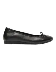 [Active Flex] Belamy Flat Shoes in Black Leather