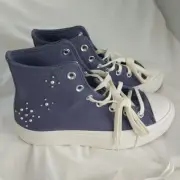 Converse Chuck Taylor All Star Lift Platform High Purple Studs Womens Size 8