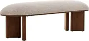 Vico Walnut Bench - Clay Grey