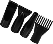 Healeved 4pcs Wind Mouth Comb The Wind Mouth Hairdressing Tool Blow Dryer Attachments Dryer Diffuser Hair Dryer Accessory Dryer Nozzle Replacements Hair Dryer Nozzle Attachment Black Abs