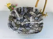 Natural Agate Stone Sink, Agate Kitchen & Bathroom Sink, Interior Decor