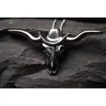 德州長角牛 925純銀墜子 TEXAS LONGHORN 925 STERLING SILVER PENDANT