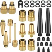35PCS Bike Pump Adapter - Schrader Valve, Presta Valve, Dunlop/Woods Tyre Valve