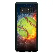 Fire & Ice Softball Case Cover For Samsung Galaxy S23 S22 Plus Ultra S21+ S20