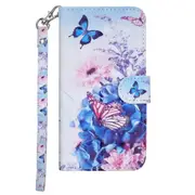 For Iphone 11 Pro Max Laser 3D Patterned Drawing Horizontal Flip Leather Case With Holder and Card Slots and Wallet(Butterfly Flower)