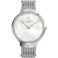 在飛比找Yahoo奇摩購物中心優惠-CHARRIOL 夏利豪 Slim系列 時尚鑽石鋼索腕錶 母