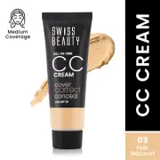 Swiss Beauty All-In-One CC Cream Cover Correct & Conceal 03 Fair Natural 25g