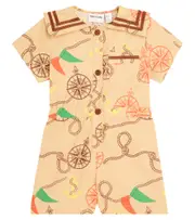 [Mini Rodini] Mini Rodini Nautical cotton playsuit Y 11 beige