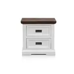 [James Lane] Aspen Bedside Table Two Tone - 2 Drawer
