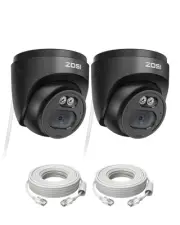 ZOSI C220 2Pack 4MP 2.5K QHD Add-On PoE IP Camera Outdoor, 1440p Surveillance...