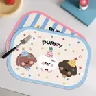Leather Dining Table Mat Cartoon Insulation Mat Cute Kitchen Mat