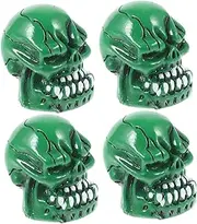 BELLIFFY Skull Tire Valve Caps 4pcs Bike Tire Valve Stem Caps for Car Accessories