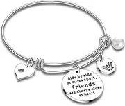 [Nimteve] BBF Best Friend Bangle Friendship Charm Bracelets For Women Girls Birthday Gifts For Friends